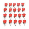 50 PCS Mini Red Heart Love Wooden Photo Paper Peg Pin Clothespin Craft Postcard Clips