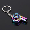 Colorful Car Turbocharger Shaped Pendant Zinc Alloy Keychain Keyring