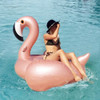 Inflatable Flamingo Shaped Floating Mat Swimming Ring, Inflated Size: 190 x 200 x 130cm(Rose Gold)