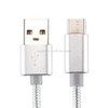 Knit Texture USB to USB-C / Type-C Data Sync Charging Cable, Cable Length: 1m, 3A Total Output, 2A Transfer Data, For Galaxy S8 & S8 + / LG G6 / Huawei P10 & P10 Plus / Oneplus 5 / Xiaomi Mi6 & Max 2 /and other Smartphones(Silver)