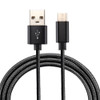 Knit Texture USB to USB-C / Type-C Data Sync Charging Cable, Cable Length: 2m, 3A Total Output, 2A Transfer Data, For Galaxy S8 & S8 + / LG G6 / Huawei P10 & P10 Plus / Oneplus 5 / Xiaomi Mi6 & Max 2 /and other Smartphones(Black)