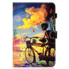 For Galaxy Tab S4 10.5 T830 Colored Drawing Stitching Horizontal Flip Leather Case, with Holder & Card Slots(Bike Boy)