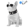 CH-M10 Bulldog Shape Stereo Wireless Bluetooth Speaker, Support TF Card / U Disk / FM(White)