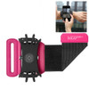 4-5.5inch Phone 180 Degrees Rotatable Running Belt Wrist Strap Gym Arm Band Bag(Pink Color)