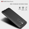 For Xiaomi Redmi Note 8 Pro Brushed Texture Carbon Fiber TPU Case(Black)