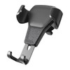 Litchi Texture Gravity Car Mount Phone Holder (Black)