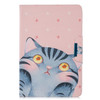 For 8 inch  Tablet PC Universal Colored Drawing Horizontal Flip PU Leather Case with Holder & Card Slot(Cute Cat)