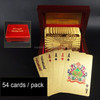 Creative Frosted Golden 100 Euro Back Texture Plastic From Vegas to Macau Playing Cards Texas Poker with Wooden Gift Box