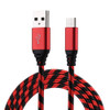 1m USB to USB-C / Type-C Nylon Weave Style Data Sync Charging Cable, for Galaxy S8 & S8 + / LG G6 / Huawei P10 & P10 Plus / Oneplus 5 and other Smartphones (Red)