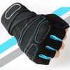 Gym Gloves Heavyweight Sports Exercise Weight Lifting Gloves Body Building Training Sport Fitness Gloves, Size:M(Sky blue)