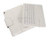 IP09 Bluetooth 3.0 Litchi Texture ABS Detachable Bluetooth Keyboard Leather Case for iPad Air / Pro 10.5 inch (2019), with Holder (White)