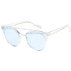 Cat Eye Women Retro Sunglasses Lady Eyewear(Transparent Blue)
