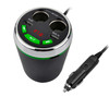 A23 Multi-function Car Kit Bluetooth Charger Cigarette Lighter, Support Bluetooth / TF Card / USB Disk / USB(Green)