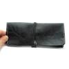 Retro Leather Sunglasses Case Handmade Soft Eyeglasses Protector Bag(Black)