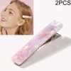 2 PCS Women Acetate Colorful Barrettes Elegant Hair Clips Headbands Lady Metal Fashion Hair Accessories(Light purple)