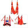 6 Handles Bodybuilding Handstand Inelasticity Aerial Yoga Hammock(Gradient Red)