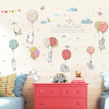 DIY Cartoon Mural Cute Balloon Rabbit Bunny Wall Sticker For Kids Room Decor Furniture Wardrobe bedroom Living Room Sticker