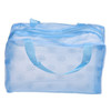 3 PCS Make Up Organizer Bag Toiletry Bathing Storage Bag Women Waterproof Transparent Floral PVC Travel Cosmetic Bag(Blue)