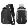 Multi Function Crossbody Bags Men Chest Bag Water Repellent Shoulder Bag with USB Charging Port(Black)