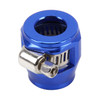 AN8 Car Performance Aluminum Accessories Adapter Nitrite Hose Finisher Adapter Nylon Braided Hose Clamp Blue Finish