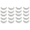 10 Pairs 217 Criss-Cross Transparent Stem Natural Makeup Lashes Charming Long Thick Black False Eyelashes