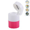 2 PCS Environmental Protection Multifunctional Circular Pill Divider Pill Box(Pink)