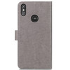 For Motorola One Power (P30 Note) G7 Pressed Flowers Horizontal Flip Leather Case With Magnetic Buckle & Holder & Card Slots & Wallet (Gray)