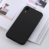 Shockproof Solid Color Liquid Silicone Feel TPU Case for iPhone XR (Black)