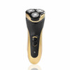 3 Blades Rotating Electric Shavers Men Rechargeable Razor with LED Lighting Function(Gold)