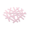 PP Mat Silicone Placemat Coaster Flower Design Kitchen Household Hollow Casserole Pad, Size:S(Pink)