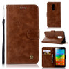 For Lenovo K6 Note Retro Copper Button Crazy Horse Horizontal Flip PU Leather Case with Holder & Card Slots & Wallet & Lanyard(Brown)