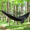 Portable Outdoor Parachute Hammock with Mosquito Nets (Black)