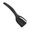 2 PCS 2 in 1 Silicone Omelette Toast Spatula Spoon(Black)