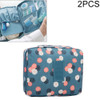 2 PCS Waterproof Make Up Bag Travel Organizer for Toiletries Kit(Blue Plum)