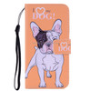 Dog Pattern Colored Drawing Horizontal Flip Leather Case for Huawei P30 Lite, with Holder & Card Slots & Wallet & Lanyard