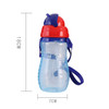 Baby Water Feeding Bottle With Straw Portable Cartoon Save Cups Sports Bottles Baby Feeding Cups(Blue)