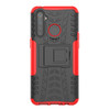 For OPPO Realme 5 Pro Tire Texture Shockproof TPU+PC Protective Case with Holder(Red)