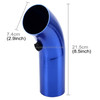 Universal  Air Intake Pipe Super Power Flow Air Intakes Short Cold Racing Aluminium Air Intake Pipe Hose with Cone Filter Kit System (Blue)