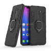 PC + TPU Shockproof Protective Case with Magnetic Ring Holder for Xiaomi Pocophone F1(Black)