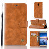 For Lenovo Vibe P2 Retro Copper Button Crazy Horse Horizontal Flip PU Leather Case with Holder & Card Slots & Wallet & Lanyard(Gold Yellow)