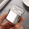 For AirPods 1/2 Electroplated TPU Earphones Shockproof Protective Case(Silver)