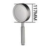 Removable and Washable 304 Stainless Steel Round Pressurized Handheld Shower Head, Size: 117mm(Silver)