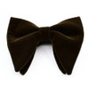 Men Velvet Double-layer Big Bow-knot Bow Tie Clothing Accessories(Brown)