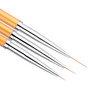 3 PCS Gold Nail Art Lines Painting Pen Brush Professional UV Gel Polish Tips 3D Design Manicure Drawing Tool Kit