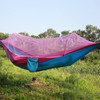 Portable Outdoor Camping Full-automatic Nylon Parachute Hammock with Mosquito Nets, Size : 290 x 140cm (Pink Blue)