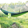 Portable Outdoor Camping Full-automatic Nylon Parachute Hammock with Mosquito Nets, Size : 290 x 140cm (Green)