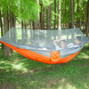 Portable Outdoor Camping Full-automatic Nylon Parachute Hammock with Mosquito Nets, Size : 290 x 140cm (Silver Gray + Orange)