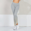 Bronzing Sequins Gradient High Waist Trousers Bottoming Yoga Exercise (Grey)