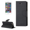 GOOSPERY FANCY DIARY for iPhone 6 & 6s Cross Texture Horizontal Flip Leather Case with Card Slots & Wallet & Holder(Black)