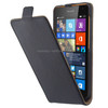 Vertical Flip Magnetic Button Leather Case for Microsoft Lumia 535